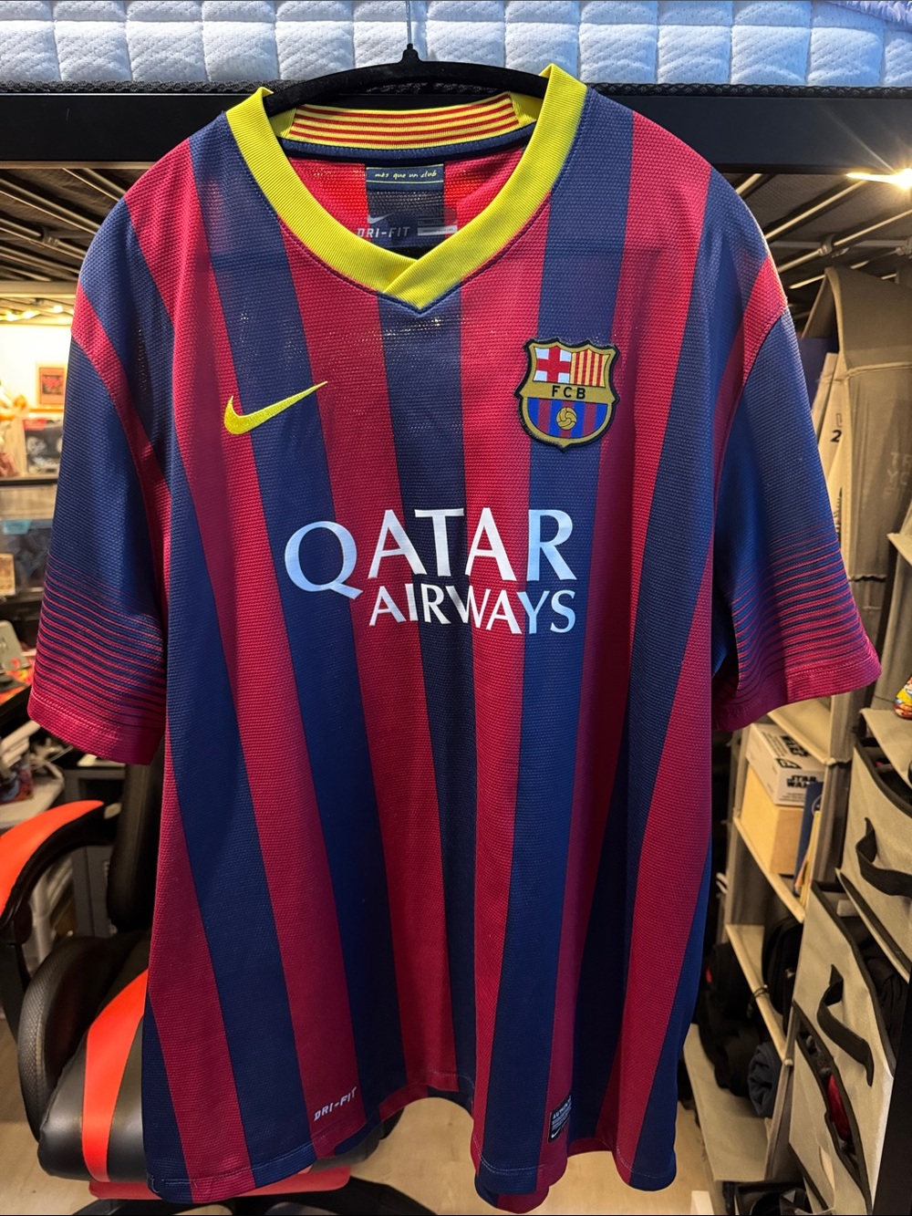 Nike FC Barcelona  Soccer Jersey - Blue, Red & Yellow Trim